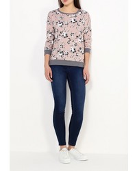 Женский разноцветный свитер с круглым вырезом от Broadway