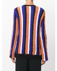 Женский разноцветный свитер с круглым вырезом от Marco De Vincenzo