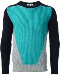 Мужской разноцветный свитер с круглым вырезом от Carven