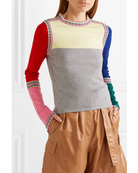 Женский разноцветный свитер с круглым вырезом от Rosie Assoulin