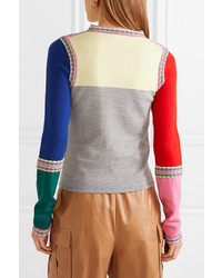 Женский разноцветный свитер с круглым вырезом от Rosie Assoulin