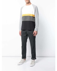 Мужской разноцветный свитер с круглым вырезом от Barena