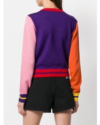 Женский разноцветный свитер с круглым вырезом от MSGM