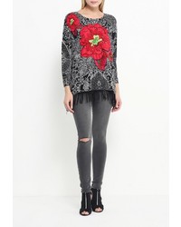 Женский разноцветный свитер с круглым вырезом от Desigual