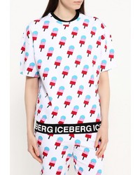 Женский разноцветный свитер с круглым вырезом от Iceberg