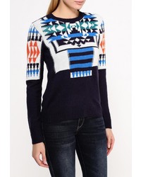 Женский разноцветный свитер с круглым вырезом от Incity