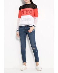 Женский разноцветный свитер с круглым вырезом от Jennyfer