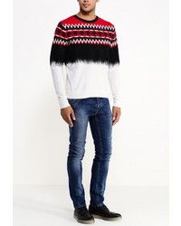 Мужской разноцветный свитер с круглым вырезом от Just Cavalli