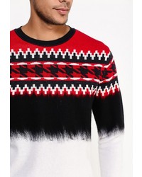 Мужской разноцветный свитер с круглым вырезом от Just Cavalli