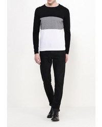 Мужской разноцветный свитер с круглым вырезом от LAGERFELD