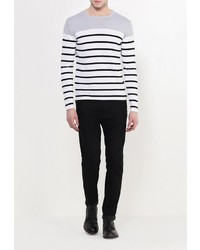 Мужской разноцветный свитер с круглым вырезом от LAGERFELD