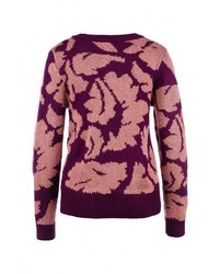 Женский разноцветный свитер с круглым вырезом от LAMANIA