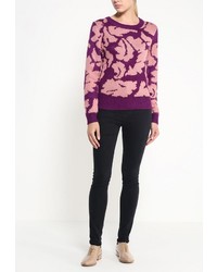 Женский разноцветный свитер с круглым вырезом от LAMANIA