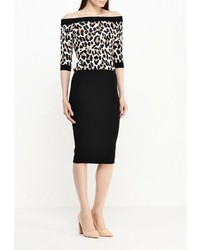 Женский разноцветный свитер с круглым вырезом от LOST INK