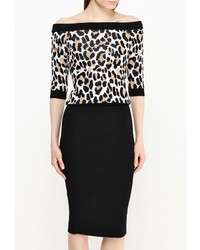 Женский разноцветный свитер с круглым вырезом от LOST INK