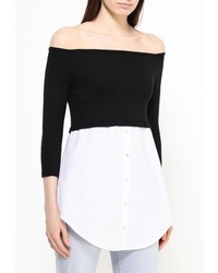 Женский разноцветный свитер с круглым вырезом от LOST INK