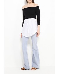 Женский разноцветный свитер с круглым вырезом от LOST INK