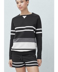 Женский разноцветный свитер с круглым вырезом от Mango