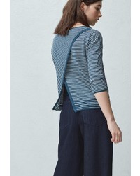 Женский разноцветный свитер с круглым вырезом от Mango