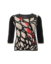 Женский разноцветный свитер с круглым вырезом от Milana Style