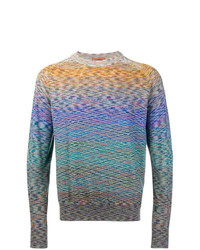 Мужской разноцветный свитер с круглым вырезом от Missoni