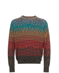 Мужской разноцветный свитер с круглым вырезом от Missoni
