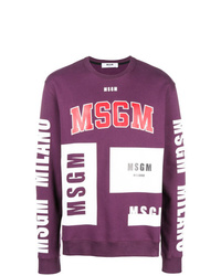 Мужской разноцветный свитер с круглым вырезом от MSGM