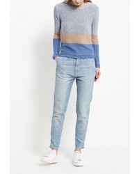 Женский разноцветный свитер с круглым вырезом от Pennyblack