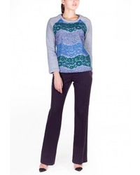 Женский разноцветный свитер с круглым вырезом от Personage