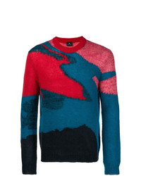Мужской разноцветный свитер с круглым вырезом от Ps By Paul Smith