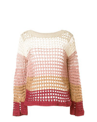 Женский разноцветный свитер с круглым вырезом от See by Chloe