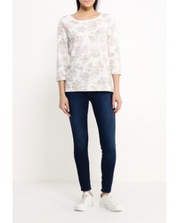 Женский разноцветный свитер с круглым вырезом от Sela