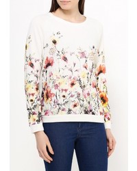 Женский разноцветный свитер с круглым вырезом от Sela