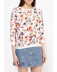 Женский разноцветный свитер с круглым вырезом от Sela