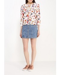 Женский разноцветный свитер с круглым вырезом от Sela