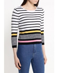 Женский разноцветный свитер с круглым вырезом от Sela