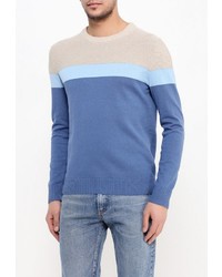 Мужской разноцветный свитер с круглым вырезом от Sela
