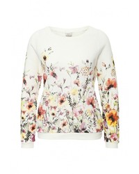 Женский разноцветный свитер с круглым вырезом от Sela