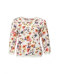 Женский разноцветный свитер с круглым вырезом от Sela