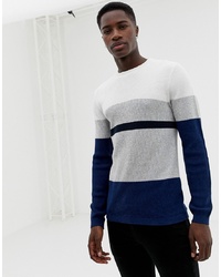 Мужской разноцветный свитер с круглым вырезом от Selected Homme