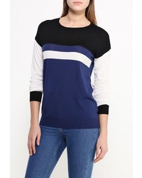 Женский разноцветный свитер с круглым вырезом от Sisley