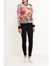 Женский разноцветный свитер с круглым вырезом от Taya