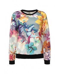 Женский разноцветный свитер с круглым вырезом от Taya