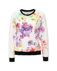 Женский разноцветный свитер с круглым вырезом от Taya