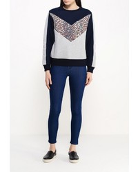 Женский разноцветный свитер с круглым вырезом от Topshop