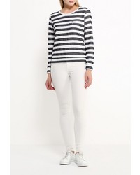 Женский разноцветный свитер с круглым вырезом от Troll