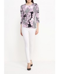 Женский разноцветный свитер с круглым вырезом от Zarina