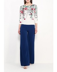 Женский разноцветный свитер с круглым вырезом от Zarina