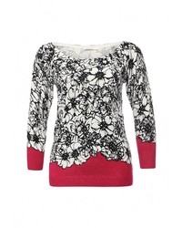 Женский разноцветный свитер с круглым вырезом от Zarina