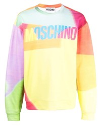 Мужской разноцветный свитшот с принтом от Moschino